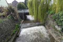 68. Looking upstream from Waterloo Cottages Footbridge