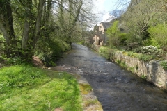 2. Looking upstream to Dunster Mill