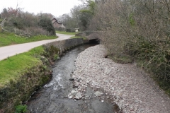 27. Looking downstream from West Luccombe Packhorse Bridge