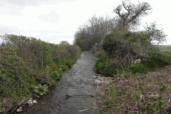93. Upstream from South West Coastal Path Footbridge