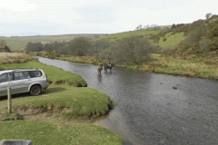 18. Horse Riders in Barle near Landacre Bridge