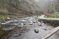 5. Looking downstream from East Lyn Watersmeet Bridge