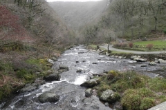 6. Looking downstream from Hoaroak Water Watersmeet Bridge