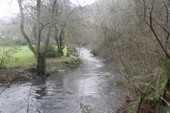 38.  Looking upstream from Hartford Mutton Pie Footbridge